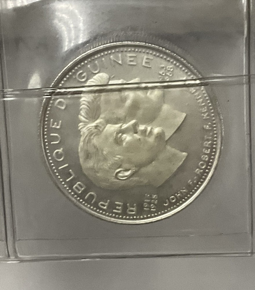 1968 Silver Proof Republique Guinee Set Case COA