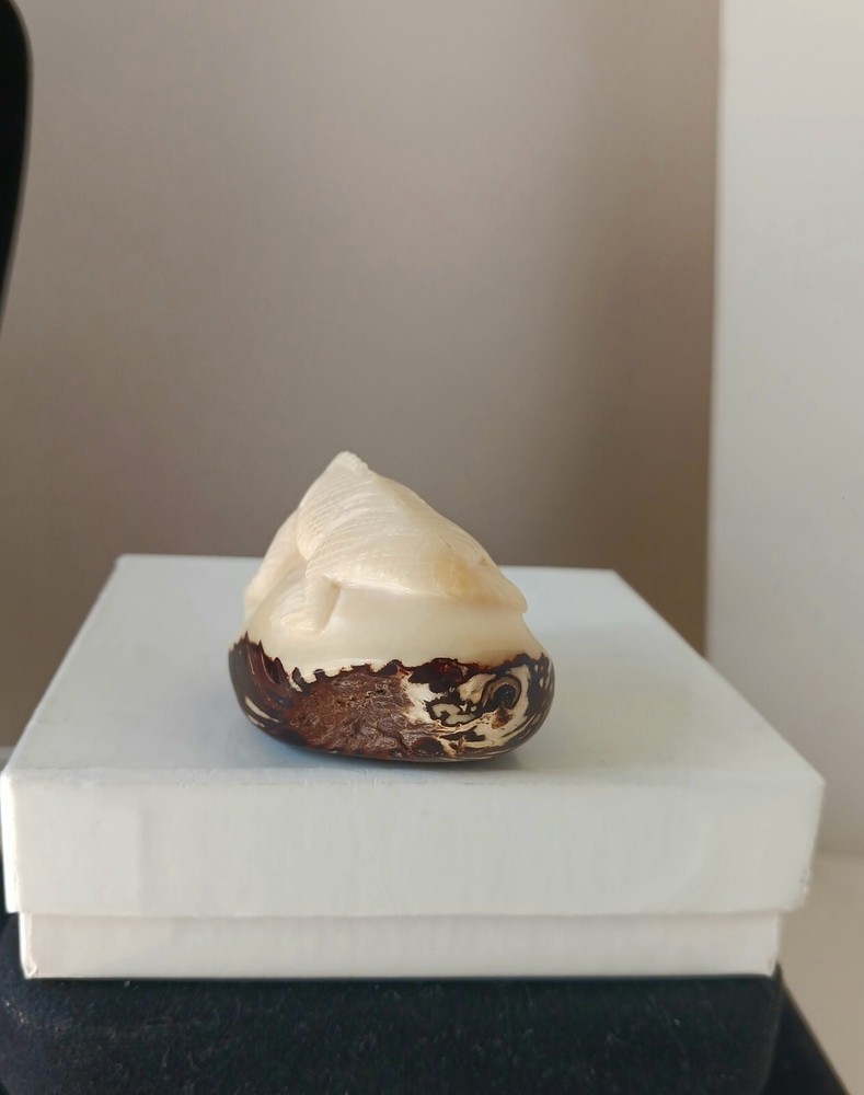 Vintage Hand Carved Tagua Nut Lizard