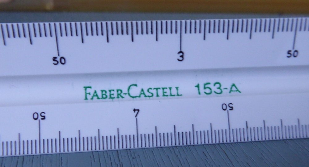 Faber Castell 153-A Architect Engineering Triangle Drafting Scale Ruler W/ Case