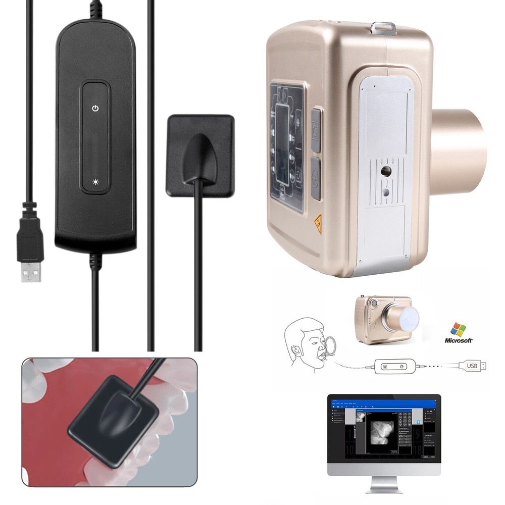 Dental Digital X-Ray Unit Machine with Imaging System RVG X-Ray Sensor Size 1.5