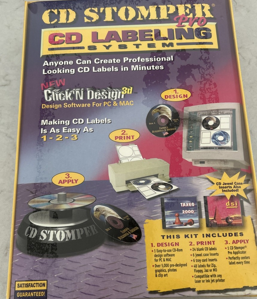 CD Stomper Pro CD Labeling System PC or Mac NEW SEALED