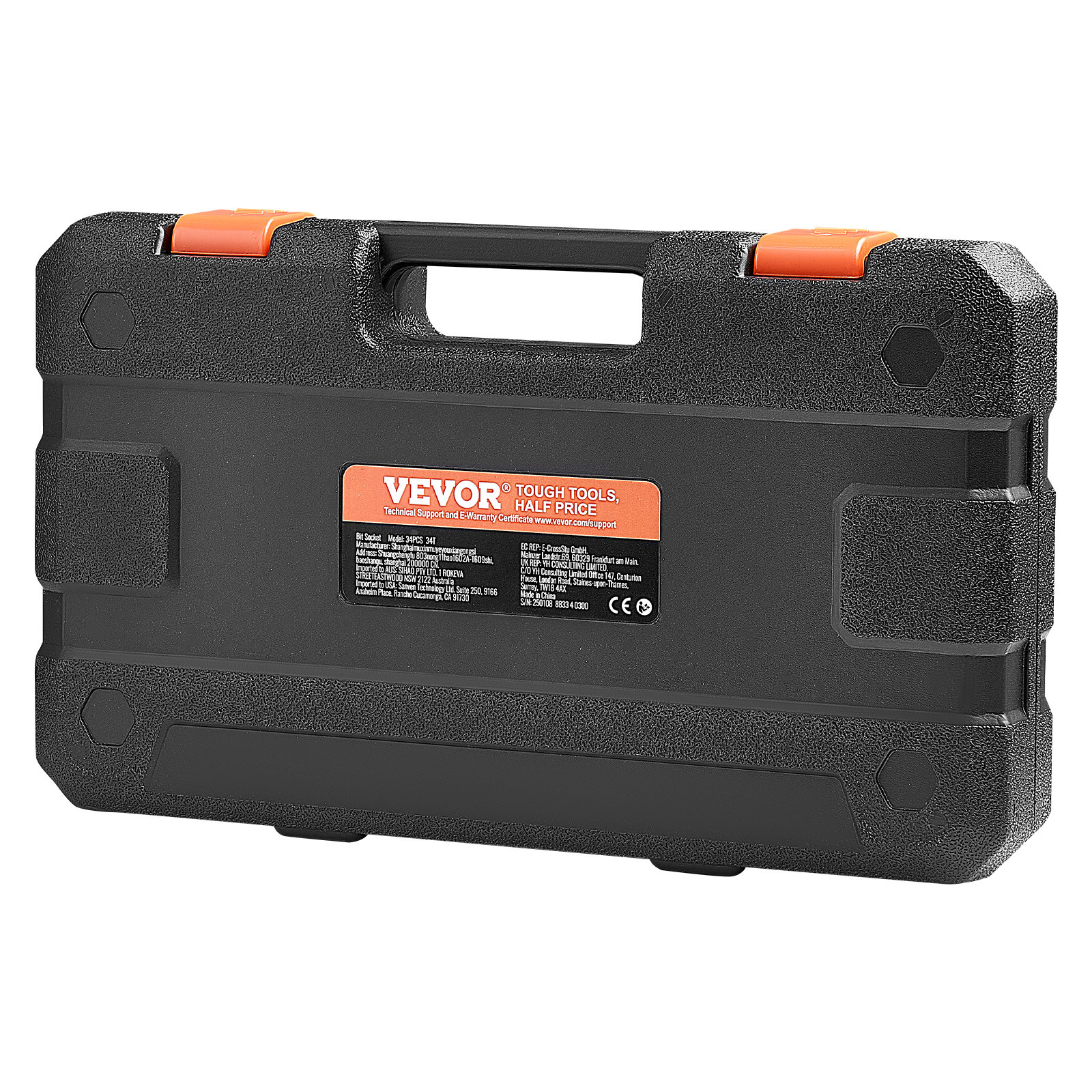 Torx Bit Socket Set 34-Piece Solid Star and Tamper Proof T6-T70 S2 Alloy Steel