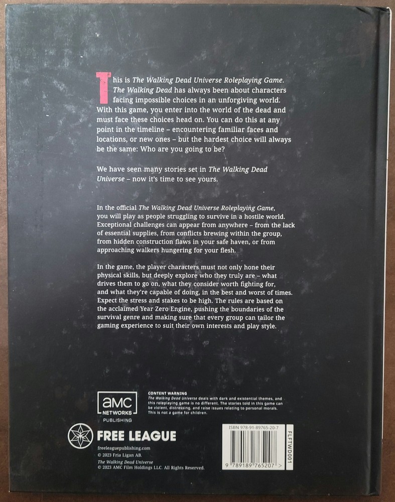 The Walking Dead Core Rule Book Hardcover