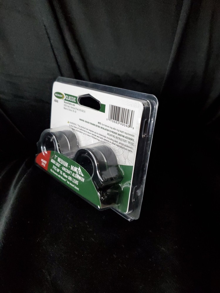 Weaver WEA49046, Quad Lock Rings, 1" Medium, Matte Finish
