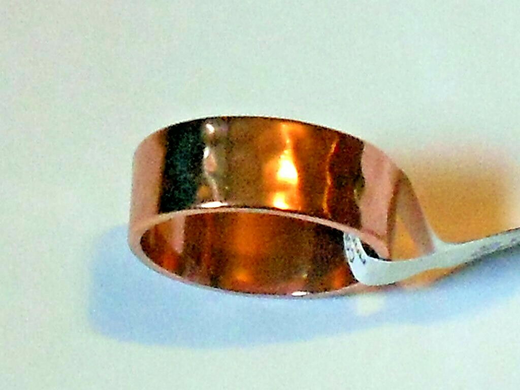 NEW Solid Copper Hammered Band Ring size 5 thru 11 Pain Relief Folk Lore