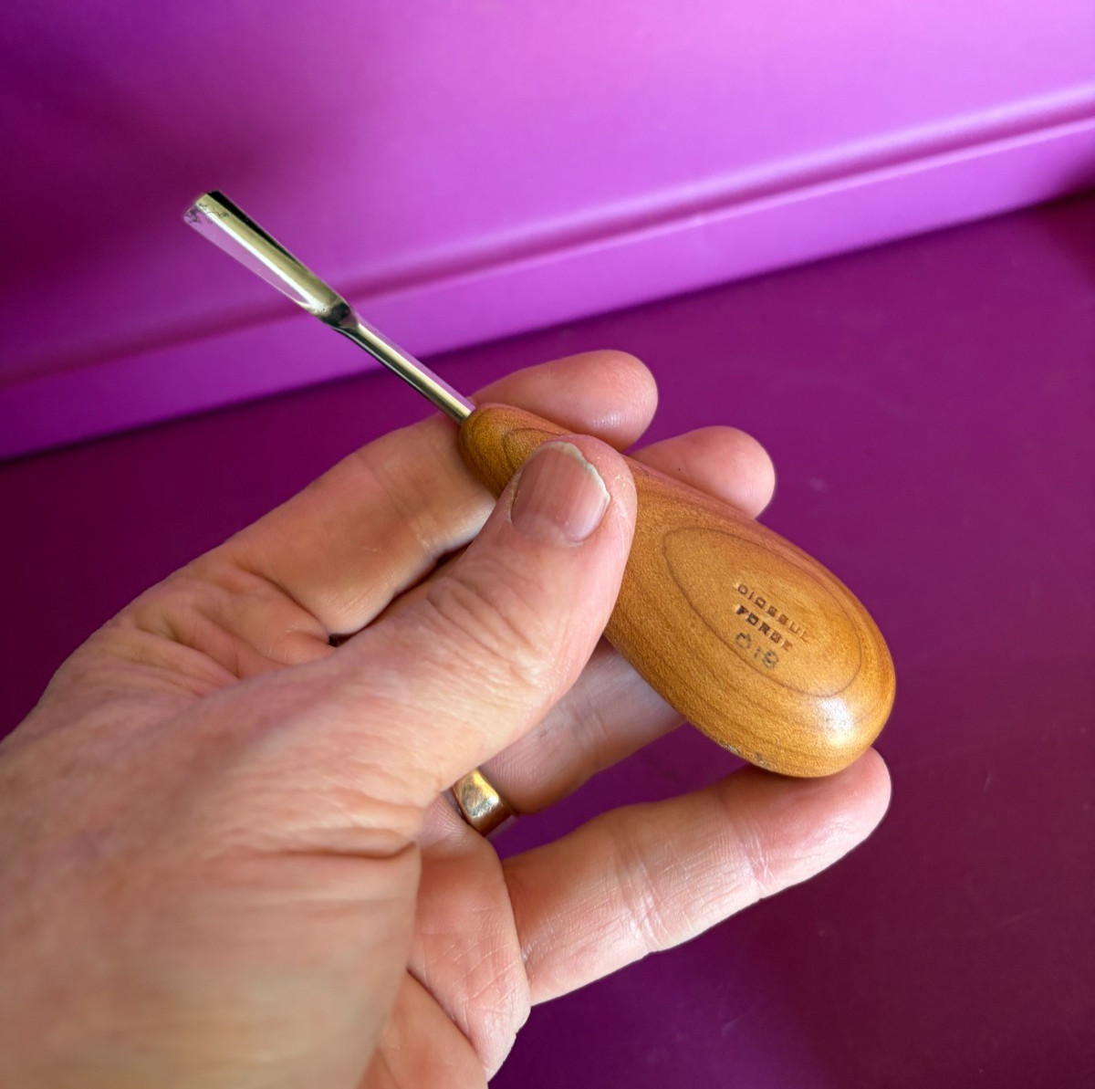 RARE Diobsud Forge #018  5/16"(8mm) Wide No. 5 Sweep Woodcarving Gouge  In VGC!