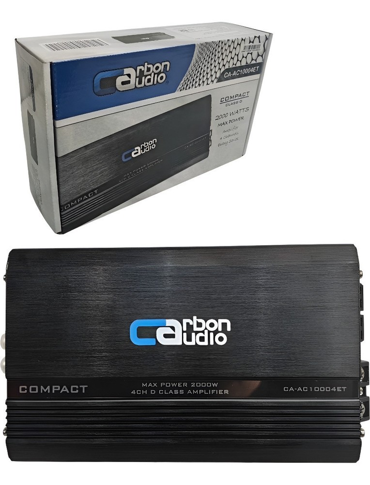 CARBON AUDIO - 4 CHANNEL (CA-AC10004ET) COMPACT DESIGN 2000W MAX CLASS-D