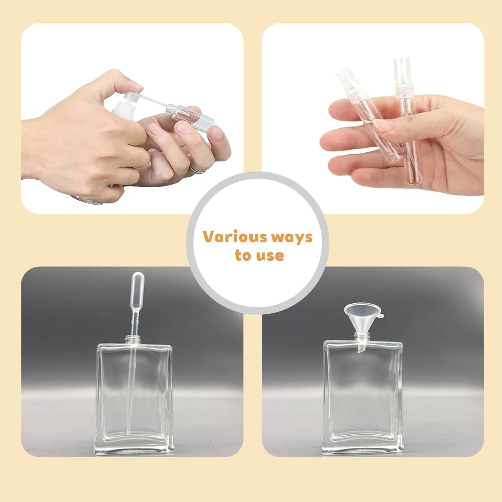 Perfume Refill Tool Kit, Plastic Extractor for Liquid Cologne Fragrance Sample