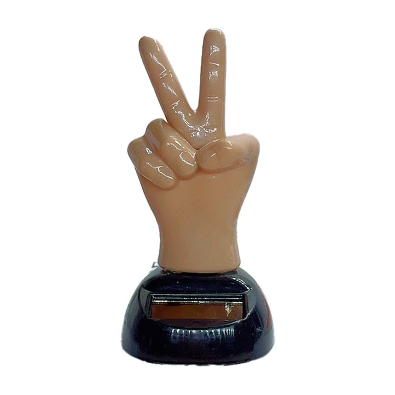 Decorative Solar Powered Finger Ornament Amusing Solar Shaking Toy for Any Space