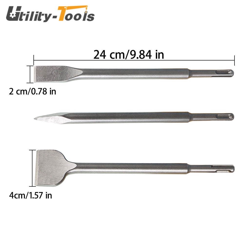 6 Pcs SDS Plus Chisel Set Concrete Drill Bits Set Rotary Hammer Bits