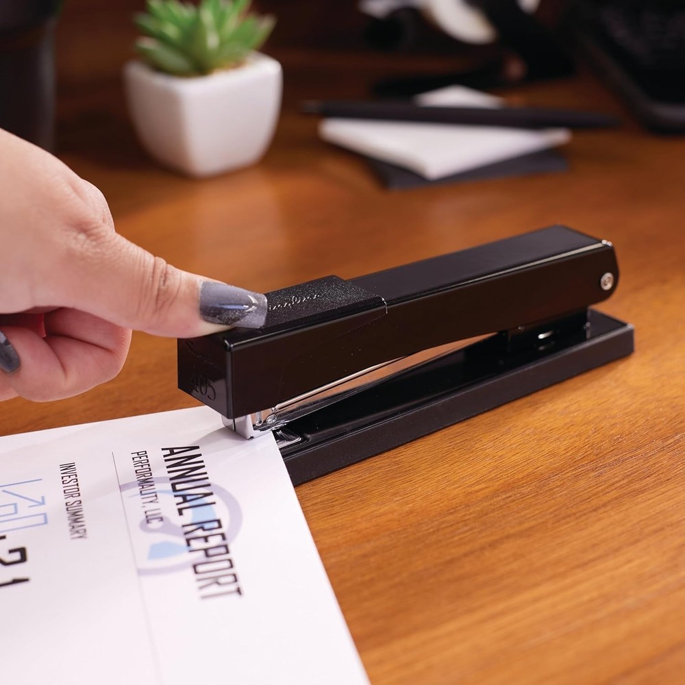 Light Duty 405 Metal Stapler - Securely Staple 20 Sheets, Tacking Capability
