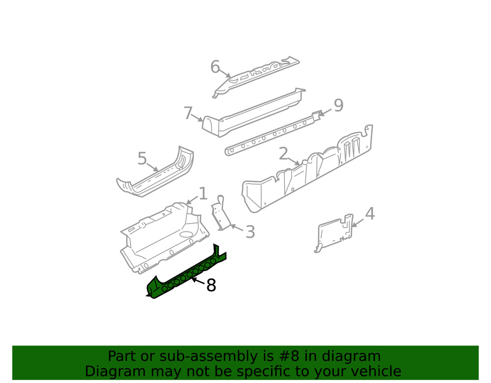 Genuine GM Step Panel Reinforcement 15740053
