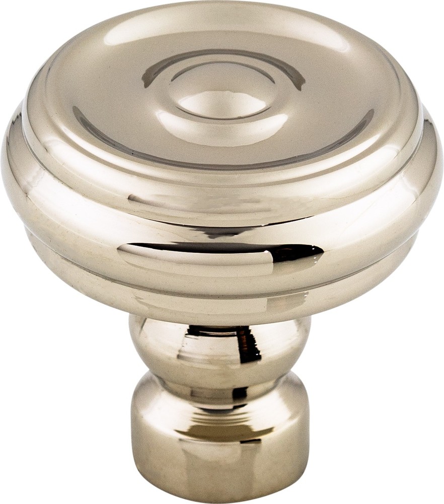 Top Knobs TK882PN Brixton Button Knob 1 1/4" Polished Nickel