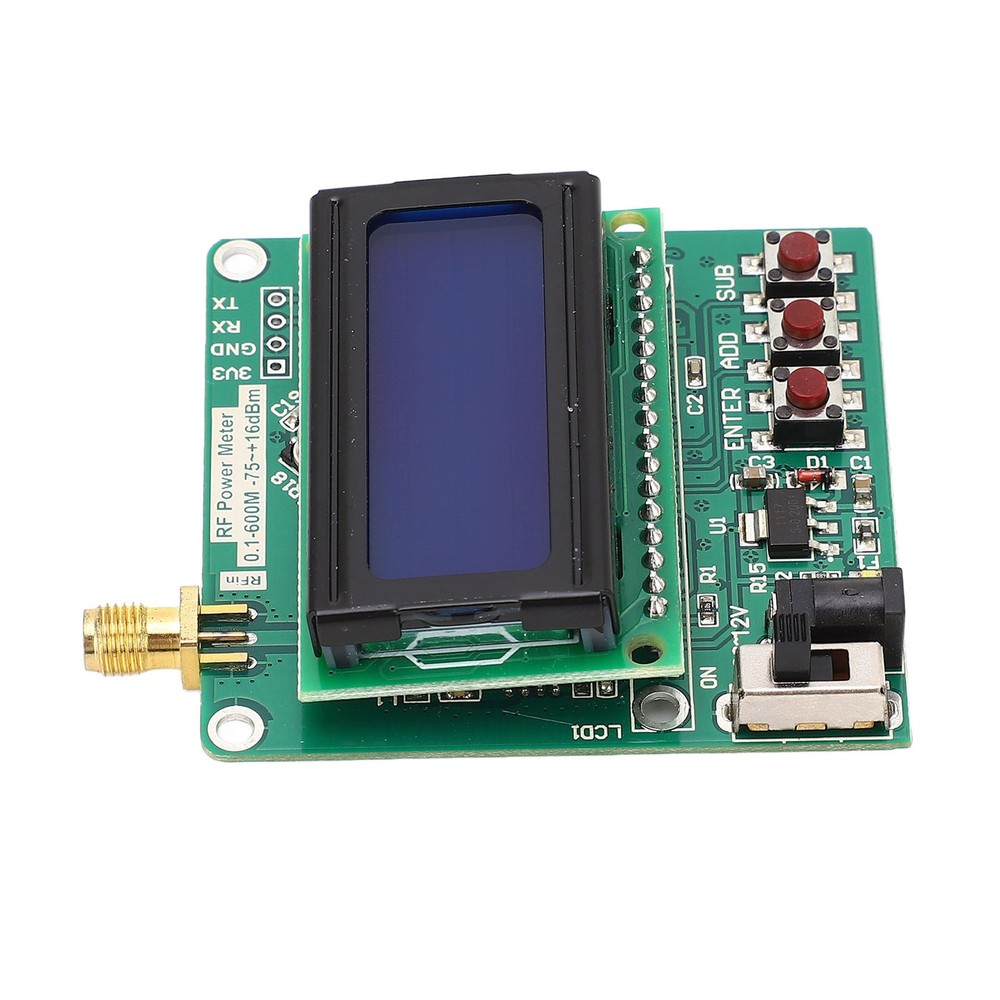 RF Power Meter Digital Display Settable Power Attenuation Logarithmic Detector ˇ