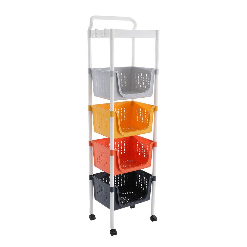 Floor-Standing Fruit Vegetable Storage Basket Kitchen Storage Basket Organizer