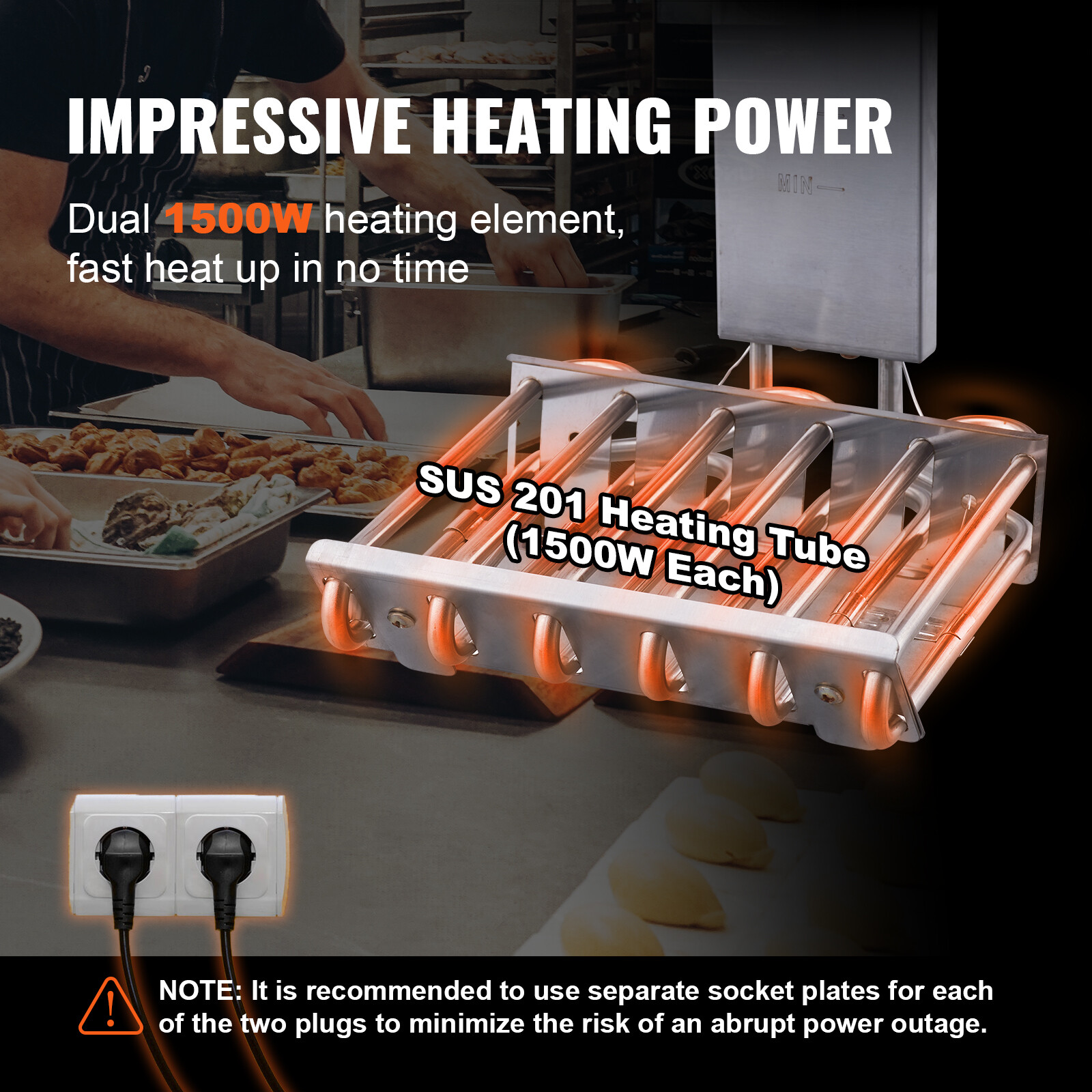 VEVOR 22L Electric Deep Fryer Dual Tank Commercial XL Fry Basket 3000 W