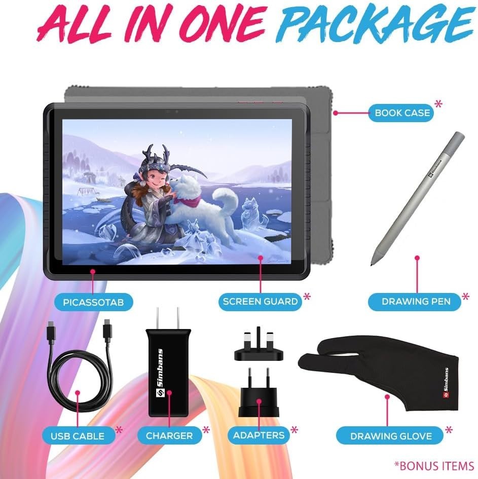 PicassoTab A12 Drawing Tablet • Large 12" Screen