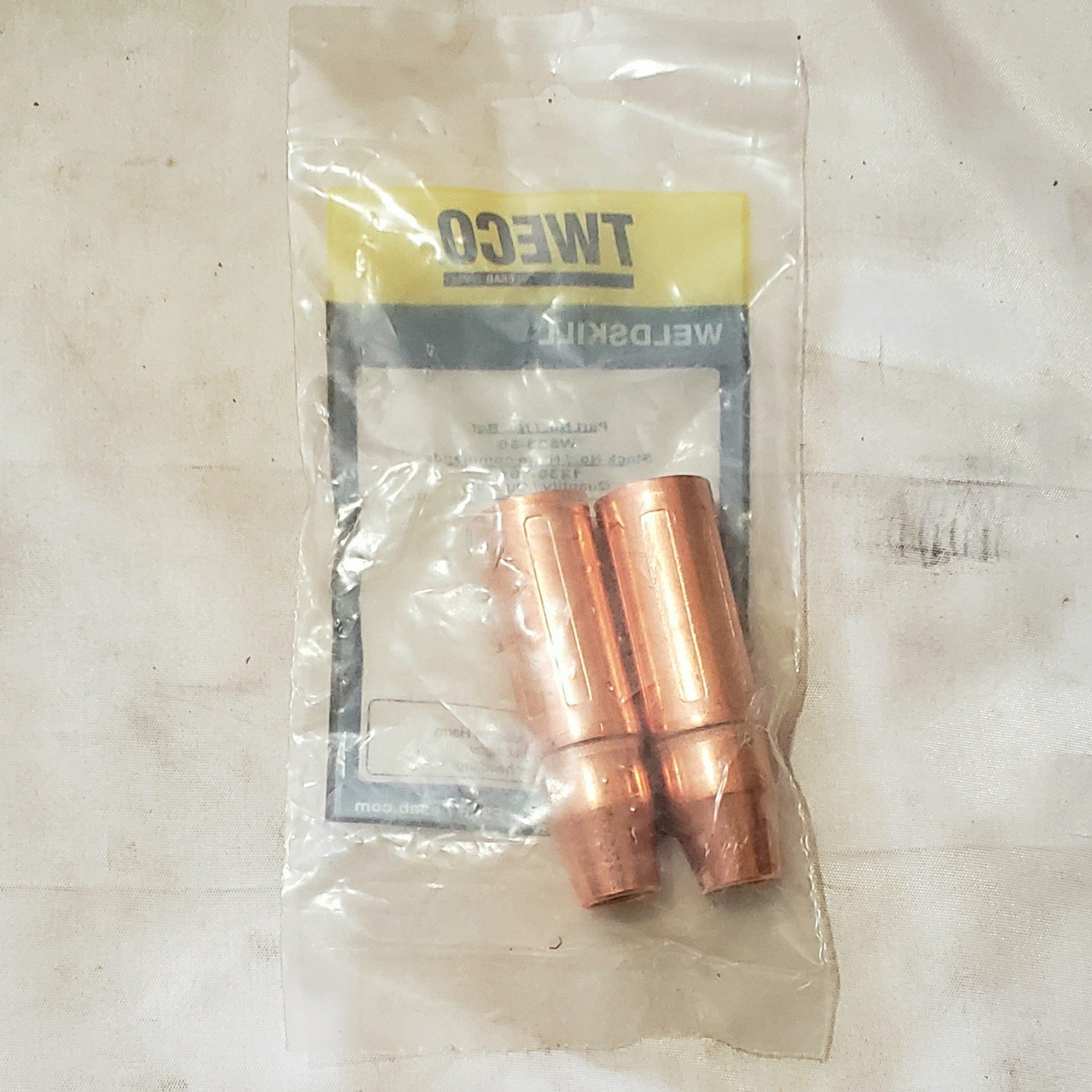 Tweco WS23-50 1/2" Thread-On Weldskill MIG Welding Gas Nozzles 2 Pk (1230-1011)