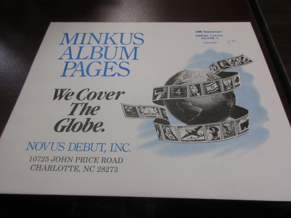 "MINKUS" 1995 SUPPLEMENT BRITISH EUROPE VOLUME 4   W/FREE SHIPPING!!!