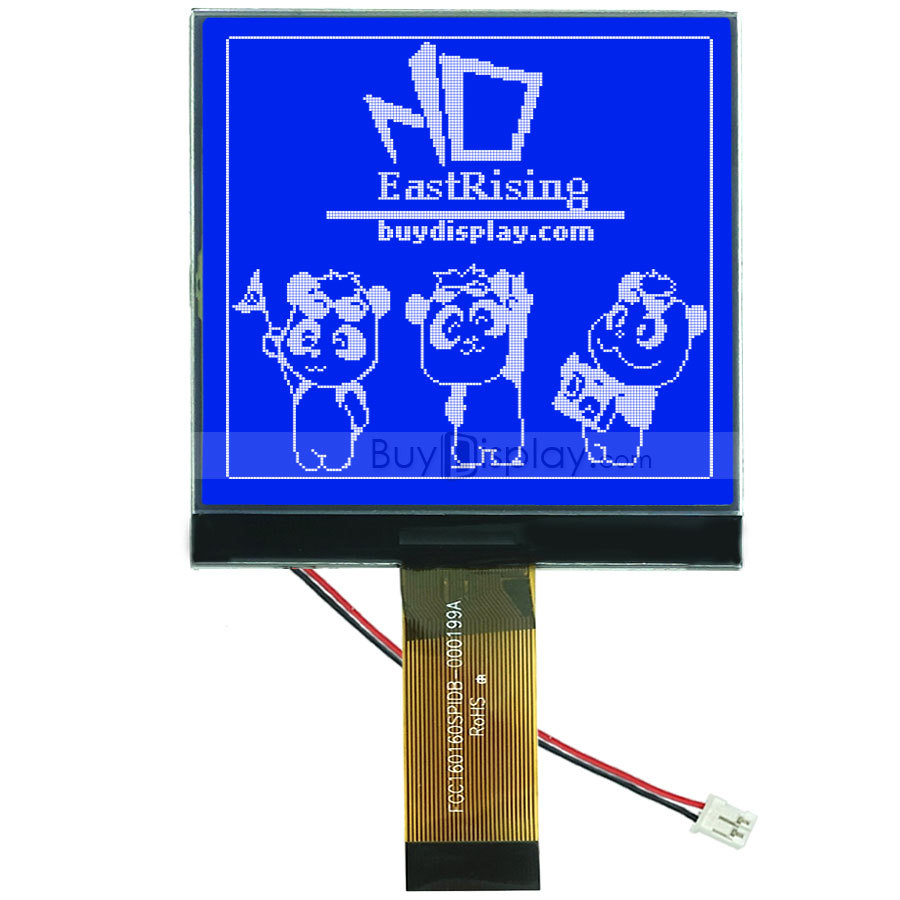 3"Blue 160x160 COG Graphic LCD Module Display,UC1698 Controller w/Tutorial