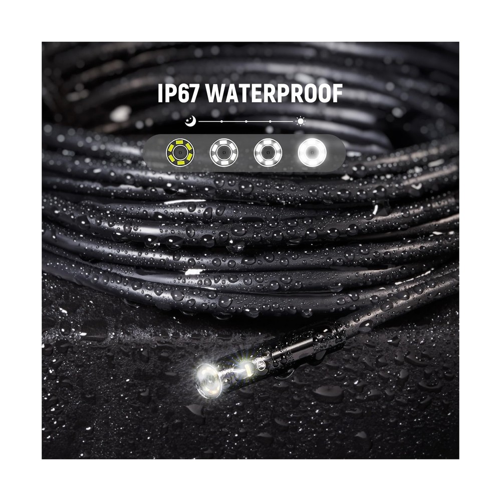 Triple Lens Borescope, DEPSTECH 5" IPS Screen Endoscope Camera with Light, Sp...