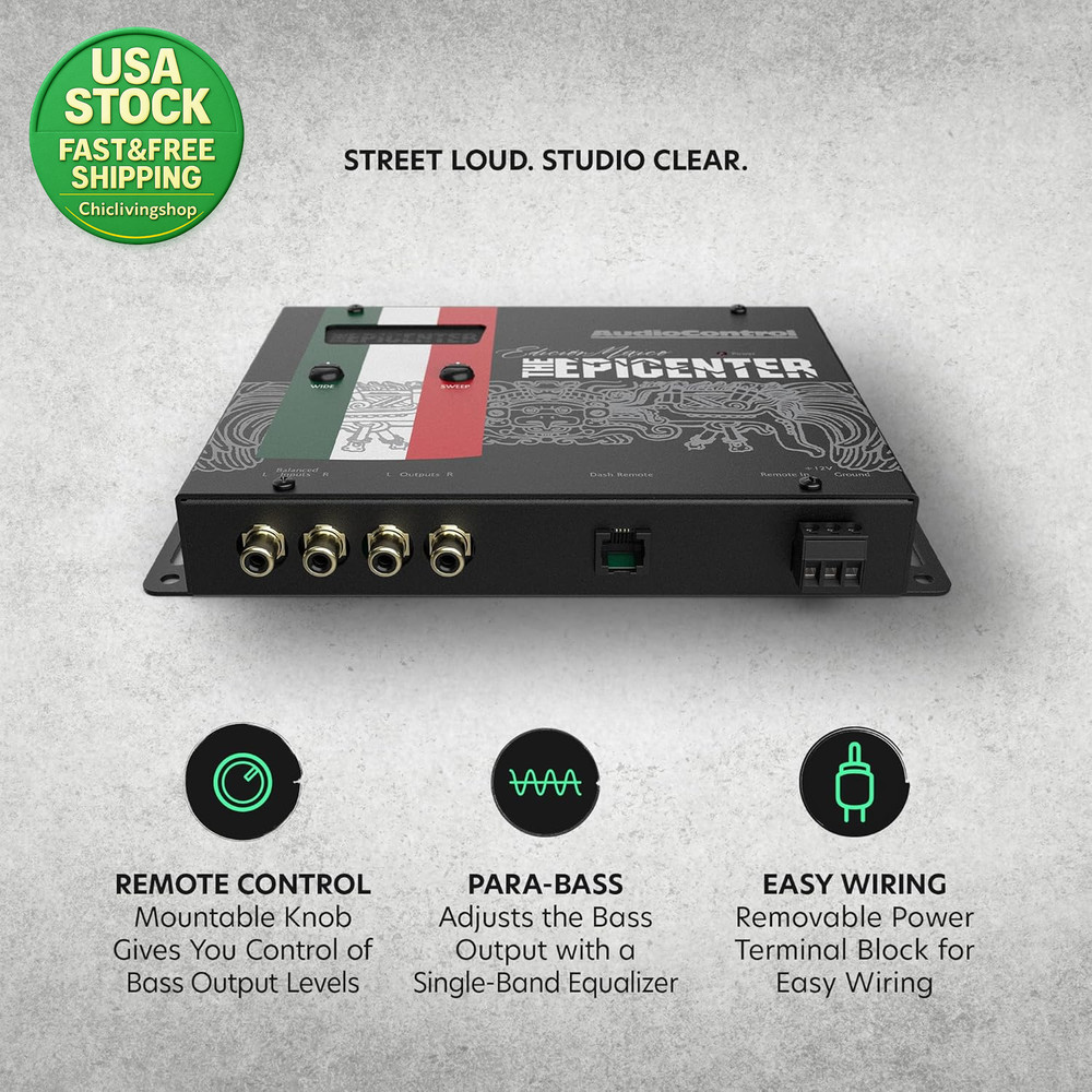 EPICENTER Bass Restoration Processor with Dash Remote Knob Black
