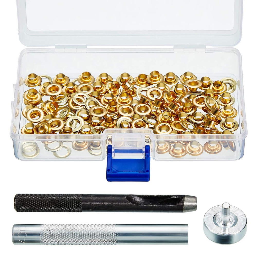 100 Sets Grommet Eyelets Tool Kit, Grommet Setting Tool and Eyelets with Setting