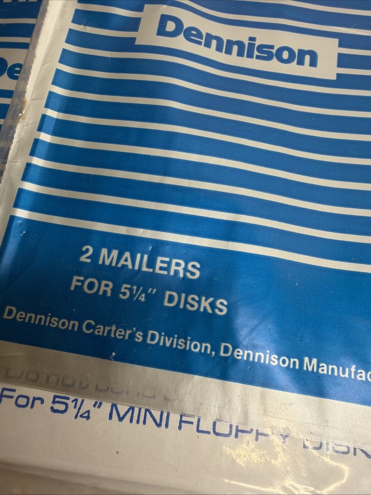 Vintage Computer Floppy Disk Mailers Dennison 2 Pack Collectible? 🔥