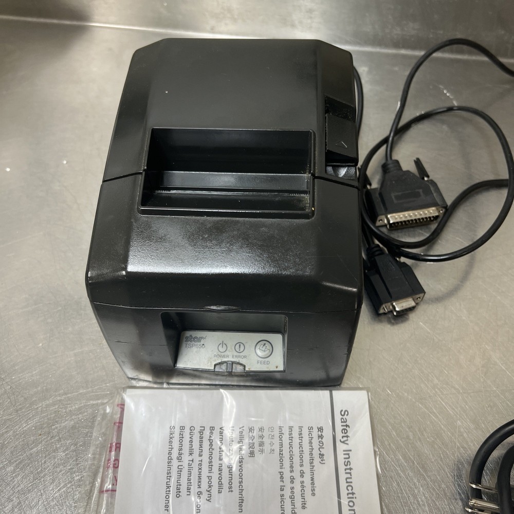 Star Micronics TSP650 Thermal Receipt Printer w/Power Adapter And USB Cable