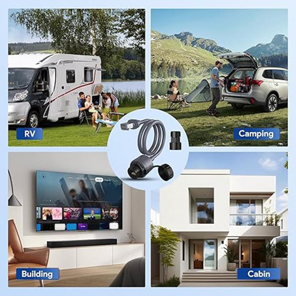 Innovative Outdoor Ethernet Solution Waterproof Plug for Starlink