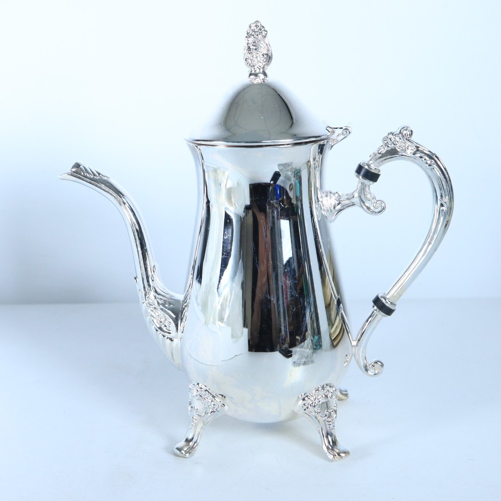 Vintage International Silver Co Silver Plate Coffee Tea Set Classic Footed