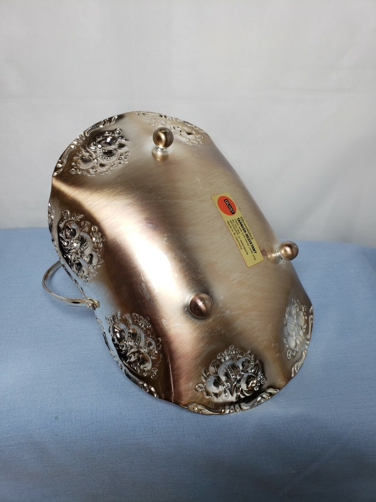 Vintage QUIST West Germany Silverplate Tarnish Resistant Basket Moveable Handle