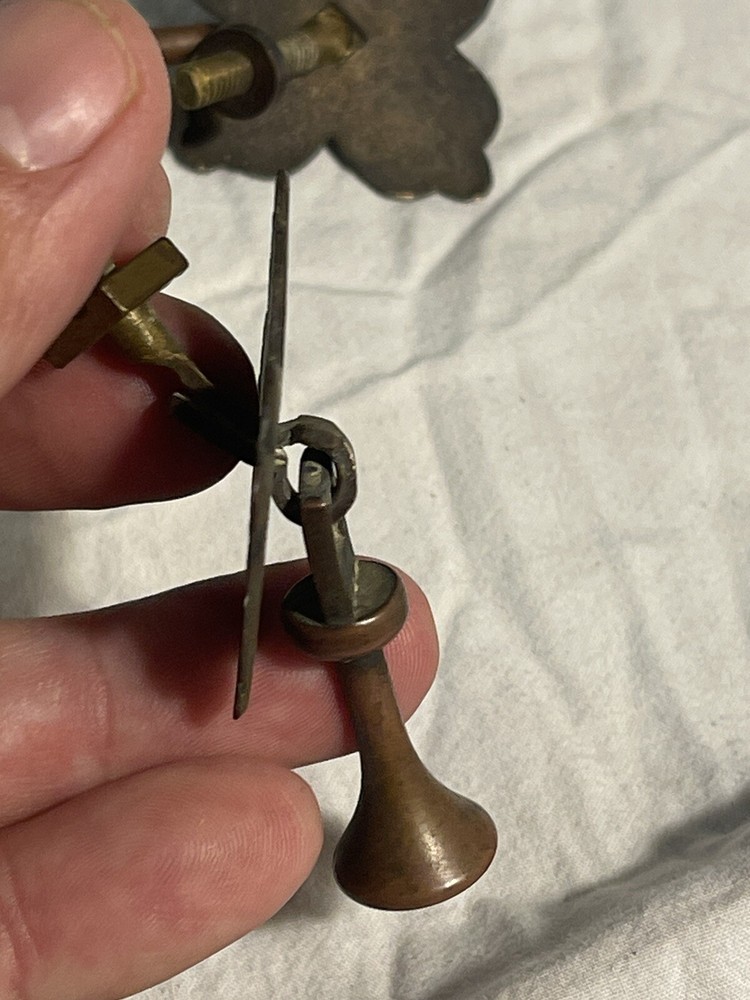 PAIR Early Antique Period Primitive Brasses Bronze Drawer Pulls