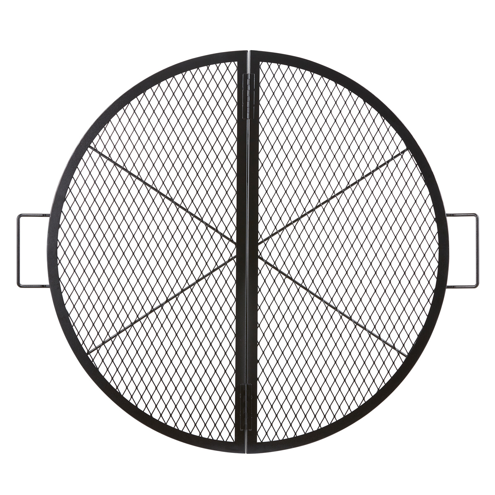 VEVOR 36" Foldable Round Cooking Fire Pit Grill Grate X-Marks Heavy-Duty Steel