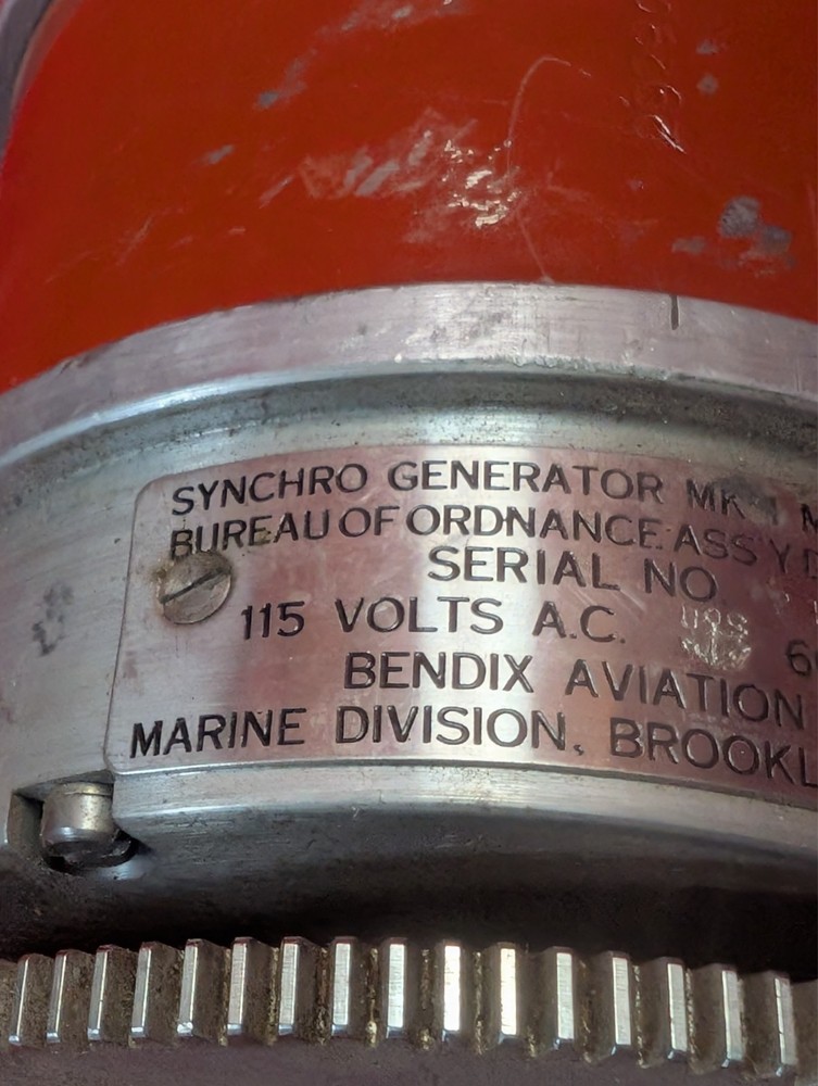 SYNCHRO GENERATOR MK 1 MOD 4 TYPE 5G BENDIX AVIATION MARINE DIV, 292803