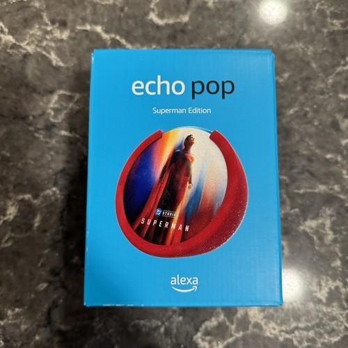 Unopened Amazon Alexa Echo Pop Superman 2025 (Limited Edition)