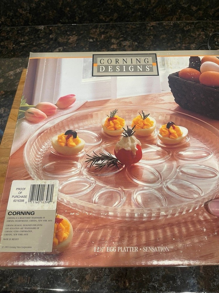 Corning Designs 12.5" Glass Egg Platter