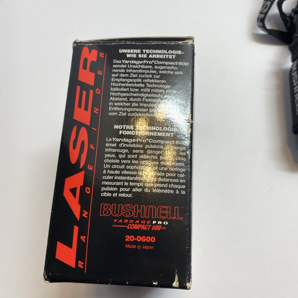 Bushnell Yardage Pro Compact 600 Laser Rangefinder Excellent Condition