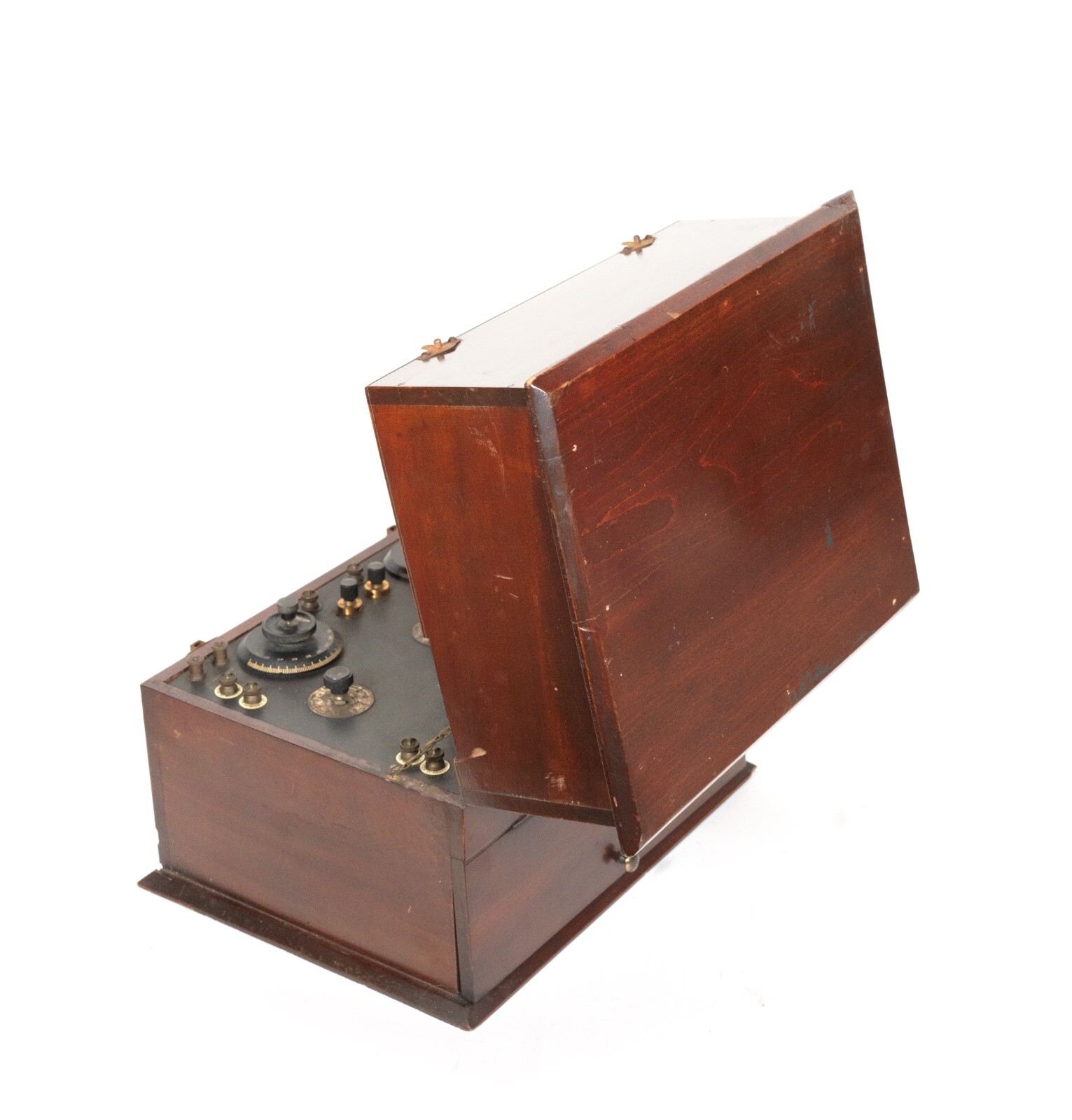 Ca. 1923-24 AJS Pattern 3-Valve Receiving Set w/Exposed Tubes & Plug-In Coil