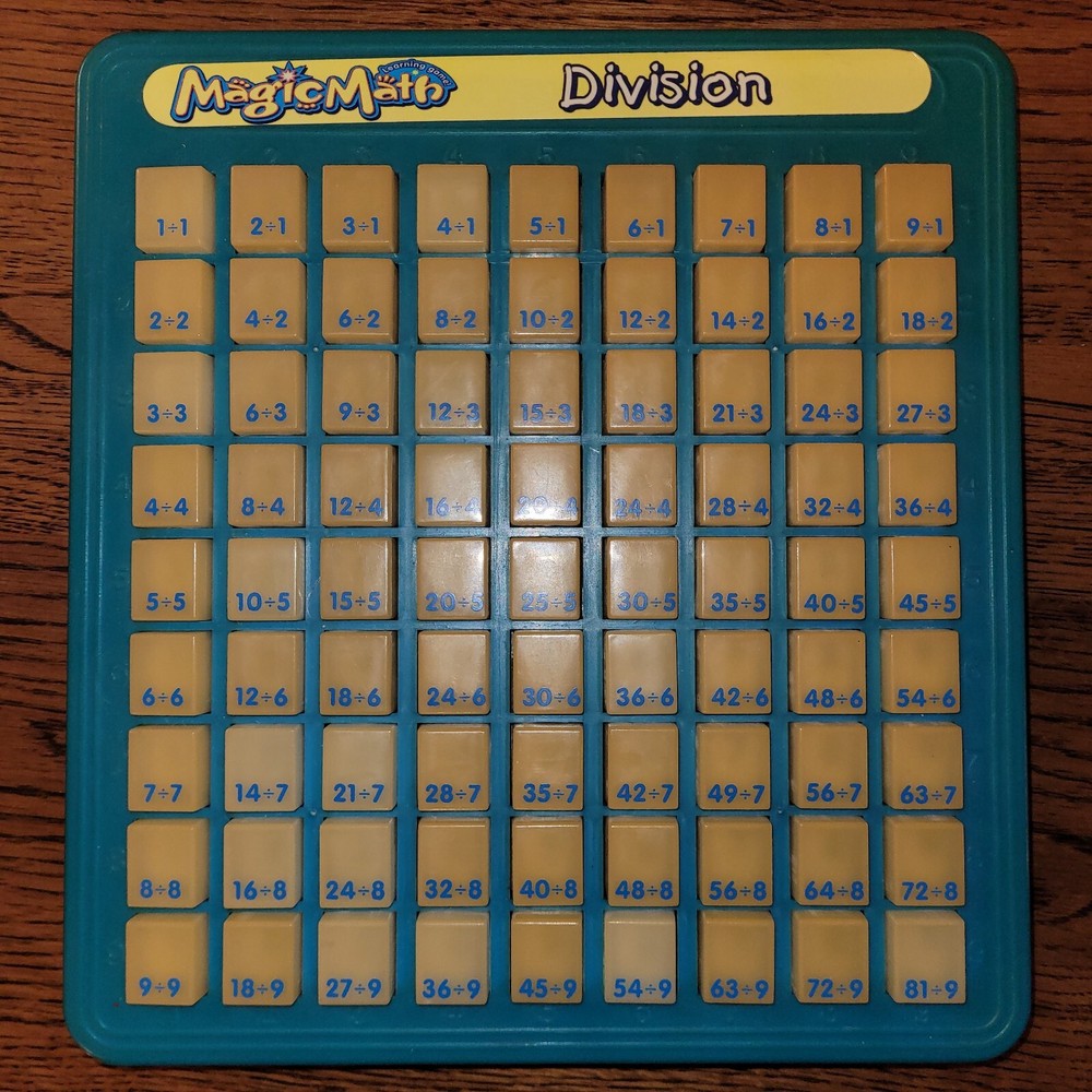 Magic Math Machine Division Vintage 1993 Push Button Educational Homeschooling