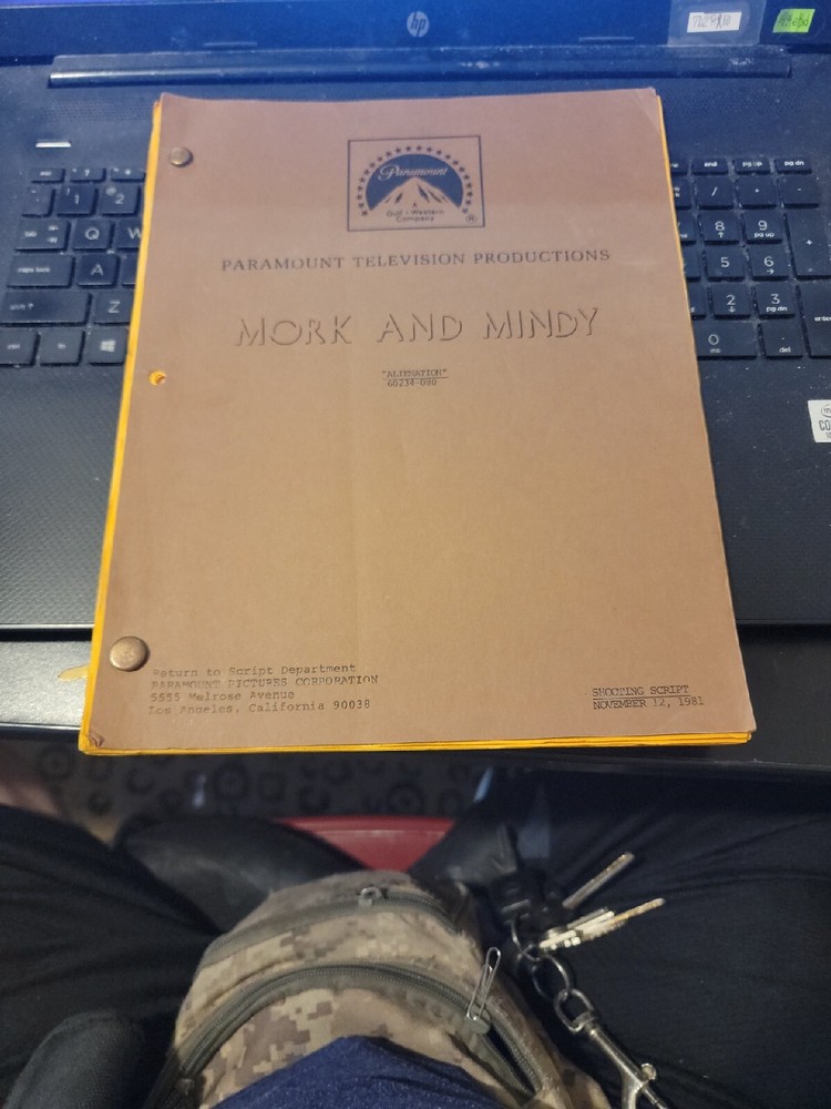 Original Used Mork and Mindy Script "ALIENATION" 11/14/1982 Paramount Robin W