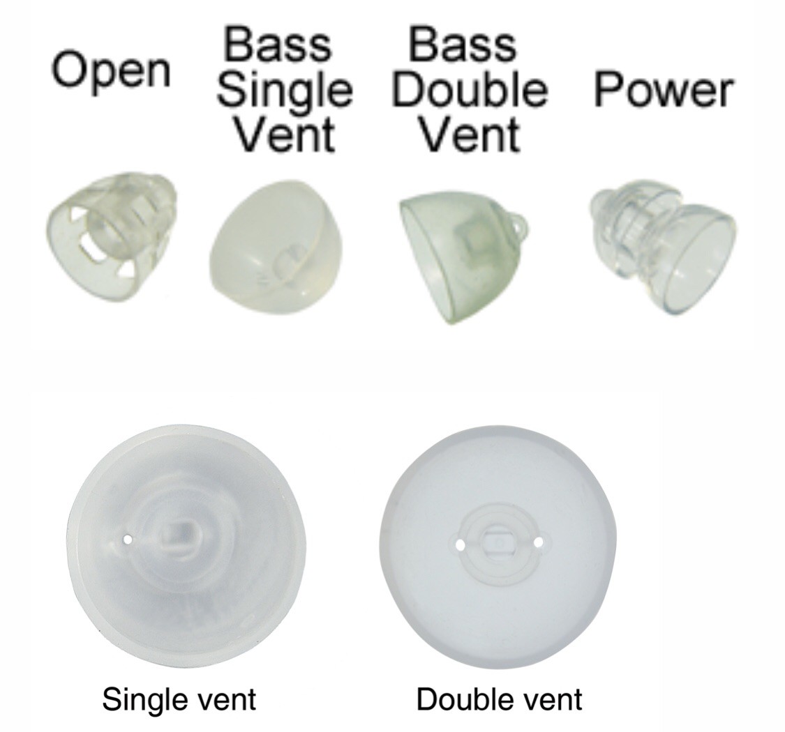 2 Pack Oticon miniFit 8mm Bass Double Vent Domes For Hearing Aids/20 Domes Total