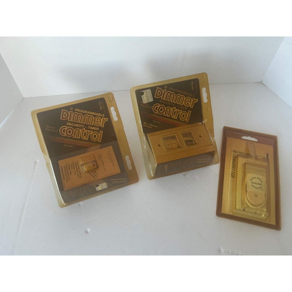 Schlage Glass Break Detector & Carlton Programmable Dimmer Control Bundle NWT