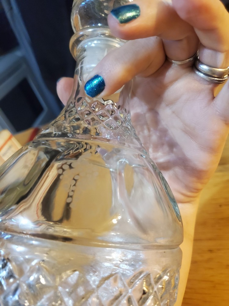 Vintage Crystal Wine And Brandy Bottle Containers
