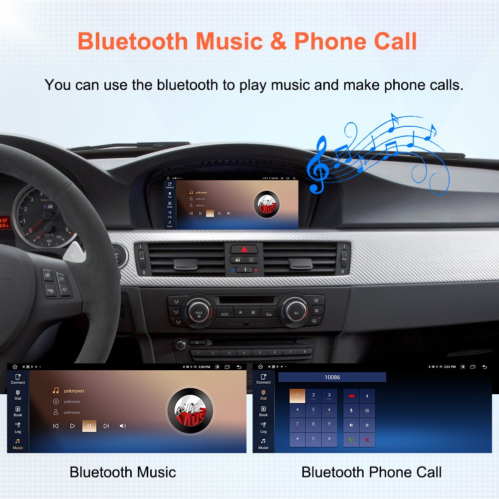 Wireless CarPlay Android Auto Touchscreen For BMW E90 E91 E92 E93 E60 E61 CCC