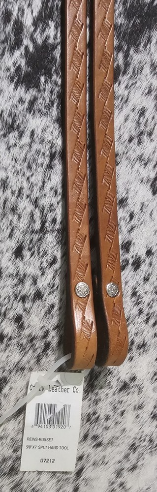 Hand Tooled Leather Split Reins