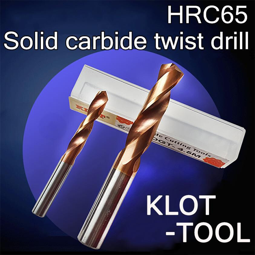 HRC65 TiCN Coated Solid Carbide Drill Bit 1.0mm-4.0mm 2-Flute CNC Tool