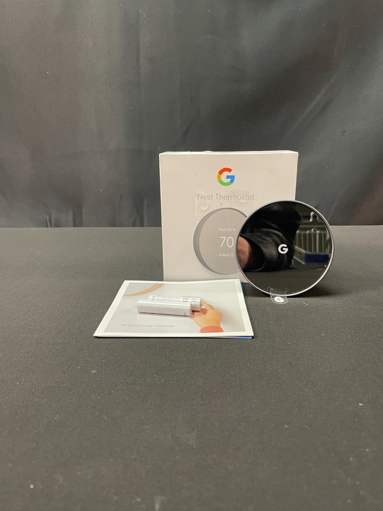 Google Nest G4CVZ Black Programmable Round App Control Bluetooth Thermostat