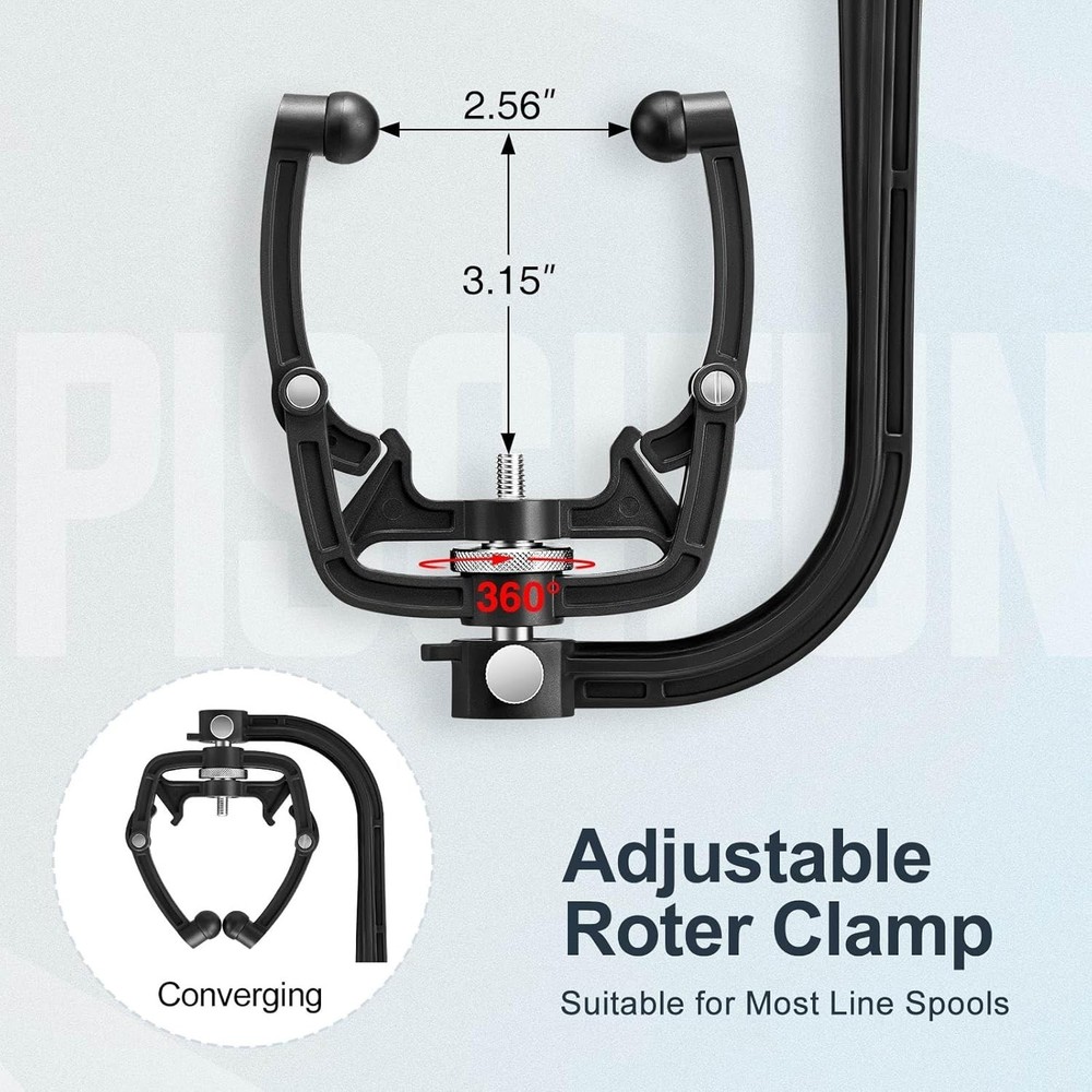 Compact Fishing Spooling Station - Adjustable Width with Suction Cup Stability