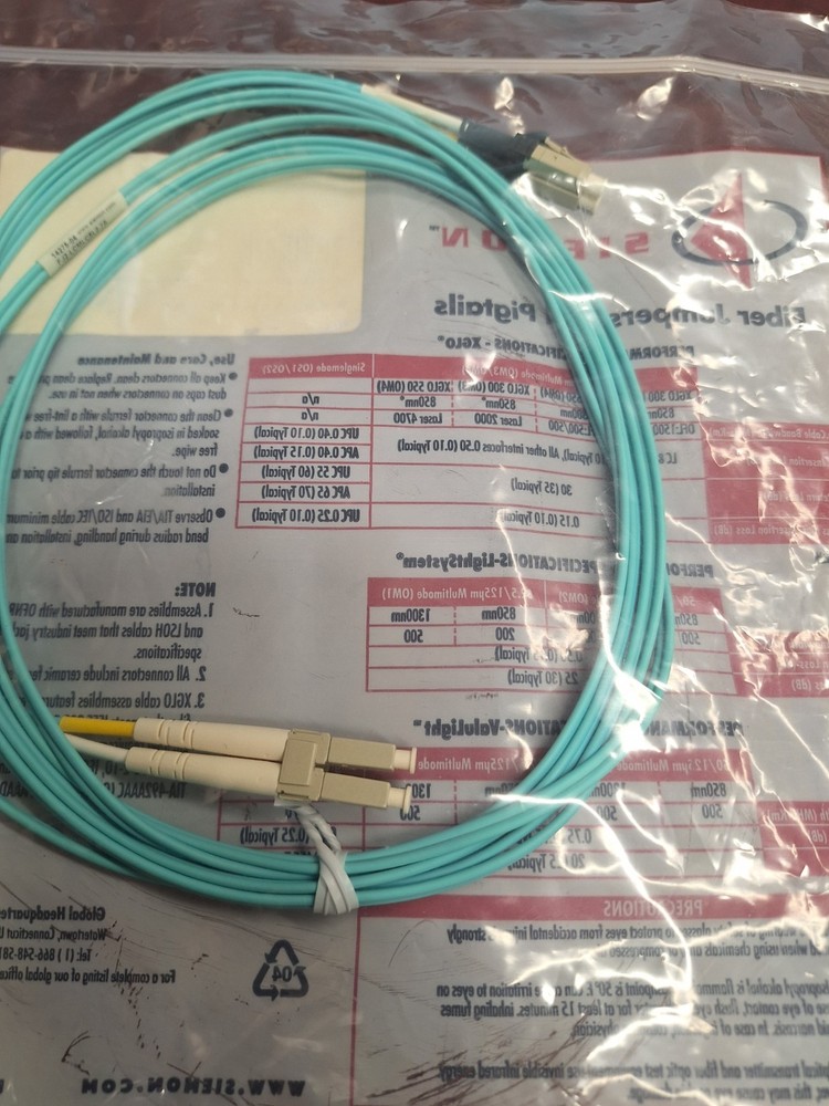 Fiber Optic Patch Cable 2.7M Length 10G-50/125 OM3 Multimode Duplex LC to LC